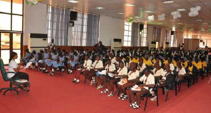 Students at the Global Reading Festival in Abeokuta